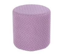 HHONGWYT Funda Elástica Puff Redondo 30x30/31x38/37x42/40x35/36x44cm Pequeño Terciopelo Funda Otomana Puff Redonda Funda Reposapiés Funda Taburete Cubierta Protector,#1,37x42cm