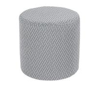 HHONGWYT Funda Elástica Puff Redondo 30x30/31x38/37x42/40x35/36x44cm Pequeño Terciopelo Funda Otomana Puff Redonda Funda Reposapiés Funda Taburete Cubierta Protector,#6,37x42cm