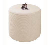 HHONGWYT Funda Elástica Puff Redondo 31x38/38x43/40x34/45x35/45x45cm Pequeño Terciopelo Funda Otomana Puff Redonda Funda Reposapiés Funda Taburete Cubierta Protector,A4,40x35cm(15.7x13.7)