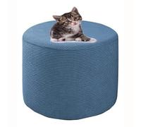 HHONGWYT Funda Elástica Puff Redondo 31x38/38x43/40x34/45x35/45x45cm Pequeño Terciopelo Funda Otomana Puff Redonda Funda Reposapiés Funda Taburete Cubierta Protector,A12,45x45cm(17.7x17.7)