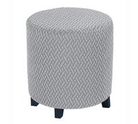 HHONGWYT Funda Puff Redondo 60cmx35/38x43/40x35/45x45/50x40/31x38CM Funda Otomana Puff Redonda Funda de Reposapiés de Sofá Funda Taburete Protector de Puff Extraíble Lavable,#1,50x40cm(19.6x15.7)