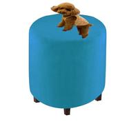 HHONGWYT Redondo Funda de Puff Elástica de Terciopelo Fundas Otomanas Cover Diámetro 30/31/34/36/37/40/45cm Redondo Funda Reposapiés Sofa Cilíndrico Funda Taburete Cubierta,A3,30×30cm(11.8×11.8in)