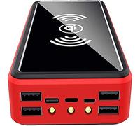 HHORB Cargador Solar, 100000Mah Power Bank Portátil Inalámbrico con 4 Outputs Power Bank con USB C Carga Rápida para 99% De Los Dispositivos USB del Mercado,100000Mah,80000mAh