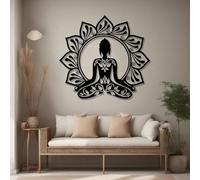 HHOZsafety Decoración de Pared de Buda de Metal, Arte de Flor de Loto, Zen, meditación, espDecoración de Pared de Buda de Metal, Arte de Flor de Loto, Zen, meditación, espiritualidad, Yoga
