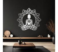 HHOZsafety Decoración de Pared de Buda de Metal, Arte de Flor de Loto, Zen, meditación, espDecoración de Pared de Buda de Metal, Arte de Flor de Loto, Zen, meditación, espiritualidad, Yoga
