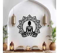 HHOZsafety Decoración de Pared de Buda de Metal, Arte de Flor de Loto, Zen, meditación, espDecoración de Pared de Buda de Metal, Arte de Flor de Loto, Zen, meditación, espiritualidad, Yoga