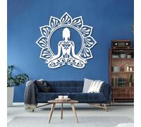 HHOZsafety Decoración de Pared de Buda de Metal, Arte de Flor de Loto, Zen, meditación, espDecoración de Pared de Buda de Metal, Arte de Flor de Loto, Zen, meditación, espiritualidad, Yoga