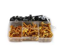 HHRDYY 195 Tornillos para Carenado De Motocicleta para Aprilia GPR250R APR250 RS660 RS125 RS250 Tuono Kit Completo Fijación para Carrocería Tornillos De Fijación Parabrisas(Oro)