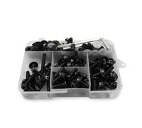 HHRDYY 195 Tornillos para Carenado De Motocicleta para Aprilia GPR250R APR250 RS660 RS125 RS250 Tuono Kit Completo Fijación para Carrocería Tornillos De Fijación Parabrisas(Negro)