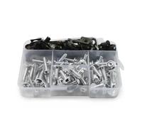 HHRDYY 195 Tornillos para Carenado De Motocicleta para Aprilia GPR250R APR250 RS660 RS125 RS250 Tuono Kit Completo Fijación para Carrocería Tornillos De Fijación Parabrisas(Plata)