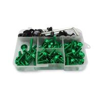 HHRDYY 195 Tornillos para Carenado De Motocicleta para Aprilia GPR250R APR250 RS660 RS125 RS250 Tuono Kit Completo Fijación para Carrocería Tornillos De Fijación Parabrisas(Verde)