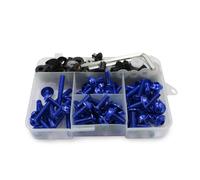 HHRDYY 195 Tornillos para Carenado De Motocicleta para Aprilia GPR250R APR250 RS660 RS125 RS250 Tuono Kit Completo Fijación para Carrocería Tornillos De Fijación Parabrisas(Azul)