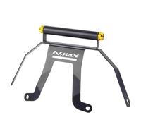 HHRDYY Soporte GPS Y Teléfono Móvil Motocicleta para Yamaha NMAX155 2020-2024 Palanca De Conversión, Montaje Frontal, para, Barra Transversal Soportes De Expansible(Oro)