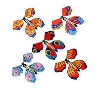 HHRJNUST 5 Piezas Mariposas Voladoras Juguete Interactivo Banda de Goma Propuesta de para Bodas Cumpleaños Adecuado para Invitaciones Tarjetas y, Estilo un