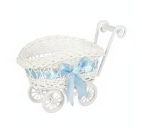 HHRJNUST Cesta Infantil Cesta Decorativa Mini Canasta Carrito Canastilla Tejida Diseño de Tejido con Plástico PP para Dulces y Recuerdos Decorativo Fotografías, Mountain Cart Blue