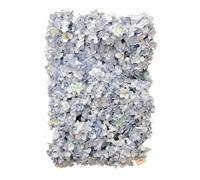 HHRJNUST de Pared Flores Artificiales Rosa Jardín Muro Floral Fondo Fotográfico Panel Verde Montaje Sencillo para Crear Estiloso Adecuado para Bodas Fiestas, Azul Claro