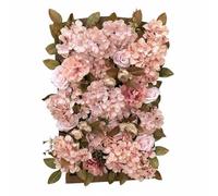 HHRJNUST de Pared Flores Artificiales Rosa Jardín Muro Floral Fondo Fotográfico Panel Verde Montaje Sencillo para Crear Estiloso Adecuado para Bodas Fiestas, Rosa
