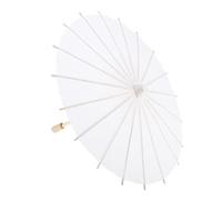 HHRJNUST Mini Sombrilla Decorativa para Cóctel, Juguete para Niños (DIY), Blanco, 30 centimetros