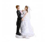 HHRJNUST Wedding Cake Topper Adorno Pastel Figura Novios Muñeco Boda Decoración Tarta Resina Duradera y Ligera para Tartas por Pisos Adecuado para Ceremonias Repostería Recuerdos, B