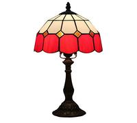 HHRLCH 10 Inch Table Lamp,Mediterranean Stained Glass Desk Lamp,Living Room Bedroom Decoration Bedside Lamps, MAX40W