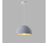 HHRLCH 11.8 Inch Dome Dining Room Chandelier WABI-Sabi Style Vintage Above Dining Table Decorative Light Fixture Resin Hanging Ceiling Lights/Grey