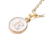 HHRLCH 14K Gold Filled Alphabet Necklace For Women and Men, 26 Initials Charm Necklace Alphabet A B C D E F G H I J Letter Pendant Choker Necklaces Alphabet Jewelry, Bubble Necklace Letter Charms