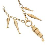 HHRLCH 14K Gold Filled Beach Charm Necklace For Women and Men, Palm Red Chili Heart Charms Pendant Necklace, Cowboy Shell Necklace Summer Beach Cool Charm, Blue Natural Stone Star Necklace