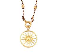 HHRLCH 14K Gold Filled Evil Eye Necklace For Women and Men, Star Celestial Blue Green Evil Eye Pendant Long Knot Beaded Necklace, Eyeball Necklace Eye of Horus Layered Necklace
