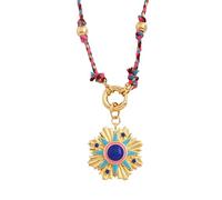 HHRLCH 14K Gold Filled Evil Eye Necklace For Women and Men, Star Celestial Blue Green Evil Eye Pendant Long Knot Beaded Necklace, Eyeball Necklace Eye of Horus Layered Necklace