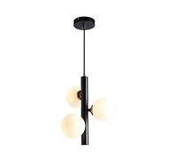 HHRLCH 3-Lights Creative Chandelier Vintage Retro Glass Restaurant Chandelier Postmodern Light Dining Table Bedside Bedroom Art Hanging Device/Black