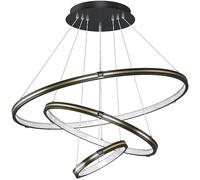HHRLCH 3 Lights Sturdy Creative Chandelier Dimmable Metal Black Nordic Kitchen Island Ceiling Light Fixture for Dining Rooms Living Room Bedroom/K