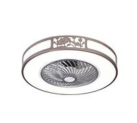 HHRLCH 53Cm Round Elegant Ceiling Fan with Light 5 Retractable Blades Ceiling Fans 3 Col3 Speeds Bird's Chandelier with Remote Control Silent Motor with Kits Included
