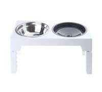 HHRLCH Adjustable Elevated Double for Food & Water Feeding Raised Dog Dishware Floating Slow Feeder Pet Bowl