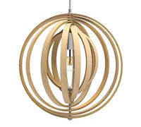 HHRLCH Adjustable Hollow Wood Ceiling Lights Nordic Style Round-Shaped Frame Lampshade Hanging Lamps Wooden Ceiling Lamps Kitchen Island Chandelier/Dia 50Cm