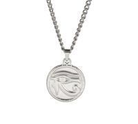 HHRLCH Ancient Egypt Amulet Eye of Horus Necklace For Men Women, Classic All Seeing Eye Necklace - Shiny CZ Eye of Ra Necklace, Illuminati Necklace For Halloween Christmas
