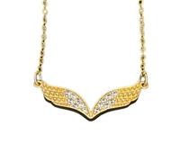 HHRLCH Angel Wing Necklace For Women, Shining Zircon Wing Necklaces - Delicate Angel Wings Necklace Pendant, Angel Necklaces For Women Birthday Valentine Gifts