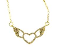 HHRLCH Angel Wing Necklace For Women, Shining Zircon Wing Necklaces - Delicate Angel Wings Necklace Pendant, Angel Necklaces For Women Birthday Valentine Gifts