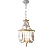 HHRLCH Antique Make Old Chandelier Retro Decorative Wooden Light Old Fashioned Wrought Iron Hemp Rope Hanging Ceiling Light French Country Bridal Shop White Chandelier (Color : WH/White