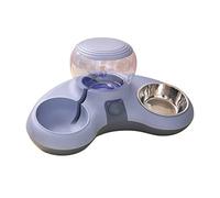 HHRLCH Automatic Water Dispenser Dogs Bowl Capacity Pet Slow Feeding Food Drinking Clear Bowls for Large Plastics Double