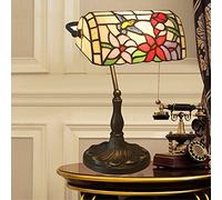 HHRLCH Bankers Lamp Green Lamp Antique Table Lamp Vintage Bankers Lamp Green Glass Desk Lamp Retro with Pull Bedside Lamp Office Lamp Table Light for Office Desk Livingroom C