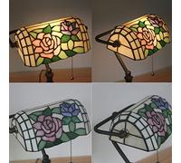 HHRLCH Bankers Lamp Green Lamp Antique Table Lamp Vintage Bankers Lamp Green Glass Desk Lamp Retro with Pull Bedside Lamp Office Lamp Table Light for Office Desk Livingroom C