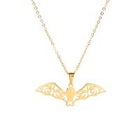 HHRLCH Bat Necklace For Women and Men, Hollow Pattern Bat Necklace, Gothic Bat Necklace Punk Hip Hop Rock Vintage, Punk Bat Wing Cosplay Anime
