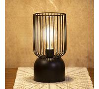 HHRLCH Battery Operated Battery Powered Cordless Nightstand with Timer Portable Metal Cage Night Light for Living Room Bedroom Dining Room Patio Hallway Entryway Indoors Outdoors