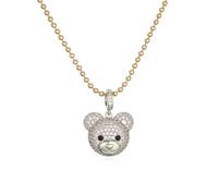 HHRLCH Bear Necklace For Women, Candy Color Bear Necklace Seed Beads Chain, Gummy Bear Necklace, Gummy Bear Jewelry, Bear Charm, Panda Necklace For Girls, Bear Claw Necklace
