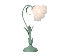HHRLCH Bedside Stained Glass Flower Table Reading s 4-Way Dimmable Nightstand Desk Lights One-Light 19.6 in/50cm Tall for Bedroom Living Room Office Dresser (Pink)