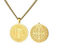 HHRLCH Benedict Necklace For Women and Men, Religious San Benito Medal Pendant, Benedict Medals, Medalla De San Benito, San Benito Medalla, Saint Benedict Medal