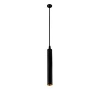 HHRLCH Black Single Head Hanging Lamp Ceiling Downlight Cylindrical Suspension Light Light Aluminum Long Tube Chandelier Kitchen Island Light Bedroom Ceiling Downlights/3 * 60Cm/Neutral Light