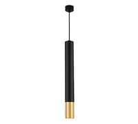 HHRLCH Black Single Head Hanging Lamp Light Aluminum Long Tube Chandelier Long Tube Chandelier Cylindrical Suspension Light Bar Droplight Ceiling Downlight Kitchen Island Counter/4 * 40Cm/War