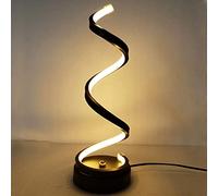 HHRLCH Black Table Lamps Bedroom Bedside Table Lamp Reading Light Creative Spiral Table Lamp Touch Tricolor Dimming Living Room Art Desk Lamp