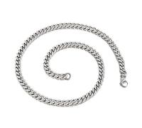 HHRLCH Chain Curb Stainless Steel Women Link Necklace 45CM-76CM
